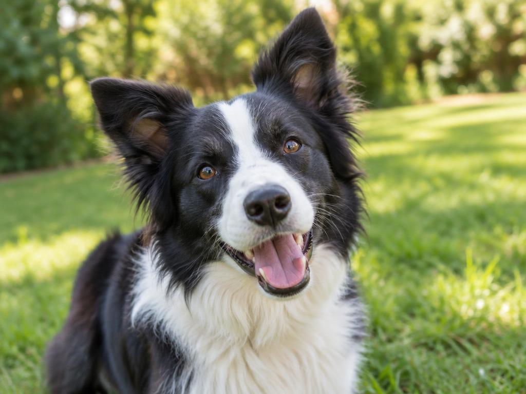 Happy dog outdoors